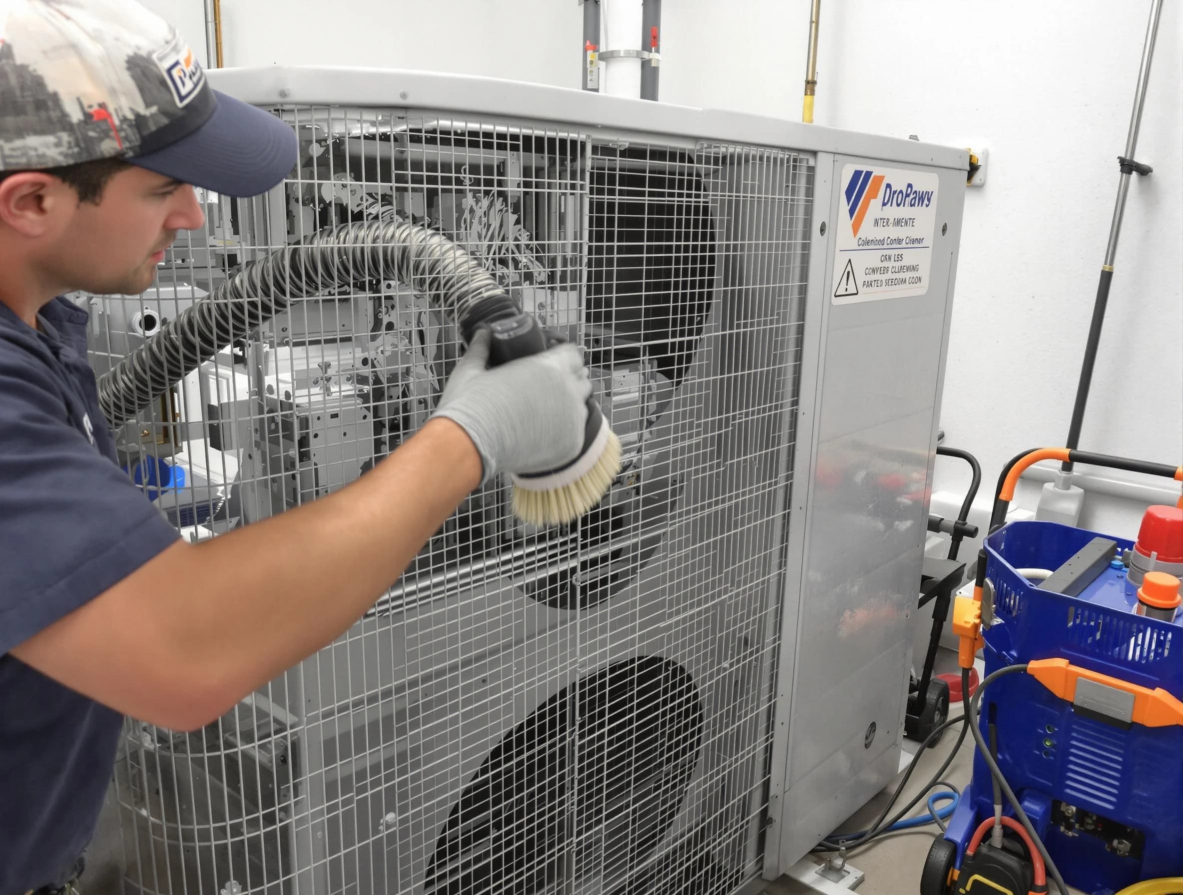 Stonegate Air Duct Cleaning specialist performing precision AC coil cleaning for improved system performance in Stonegate