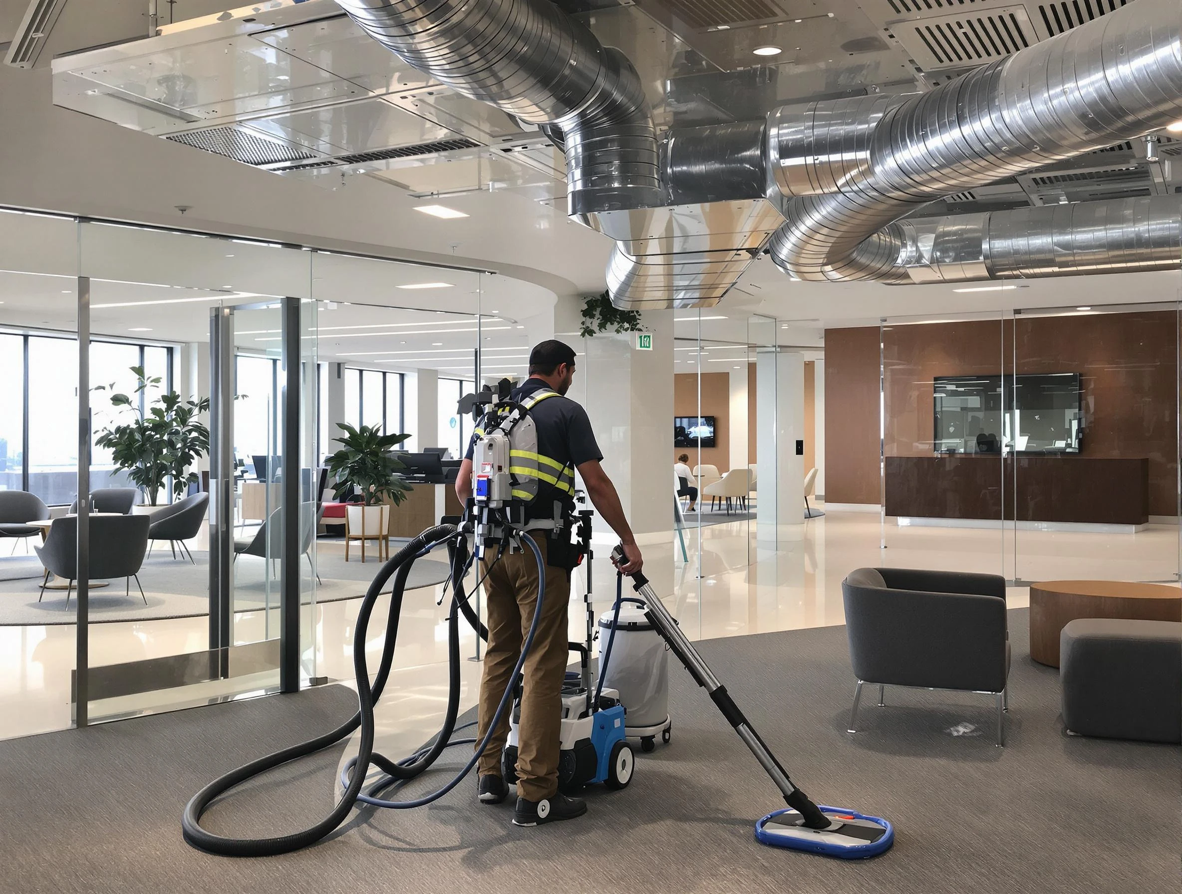 Commercial duct cleaning service by Stonegate Air Duct Cleaning in Stonegate