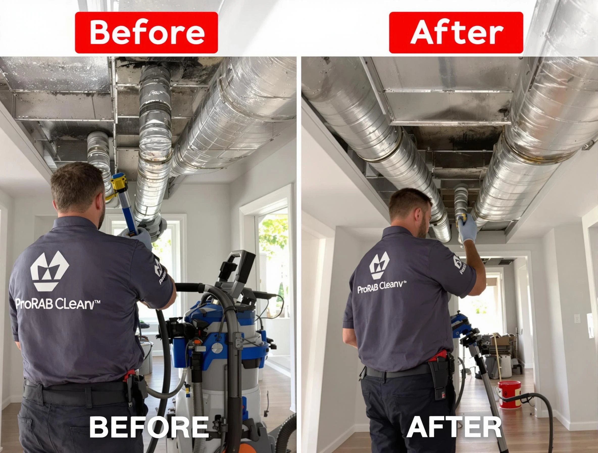 Stonegate Air Duct Cleaning expert performing thorough residential duct cleaning in a Stonegate home